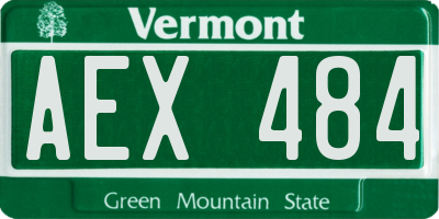 VT license plate AEX484