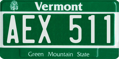 VT license plate AEX511