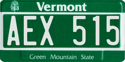 VT license plate AEX515