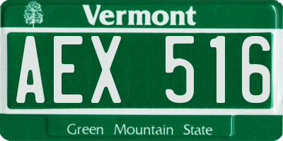 VT license plate AEX516