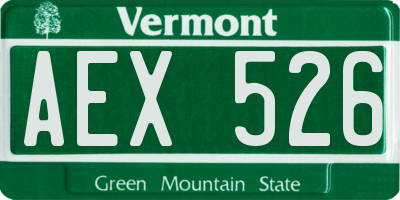 VT license plate AEX526