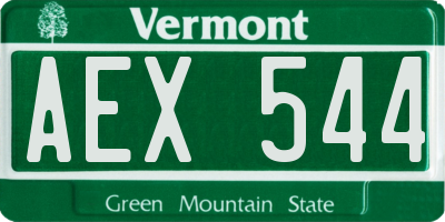 VT license plate AEX544