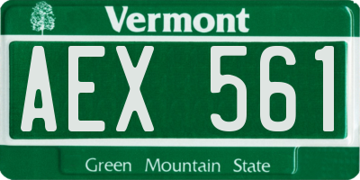 VT license plate AEX561
