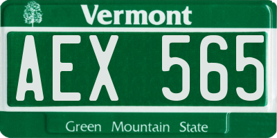 VT license plate AEX565