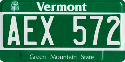 VT license plate AEX572