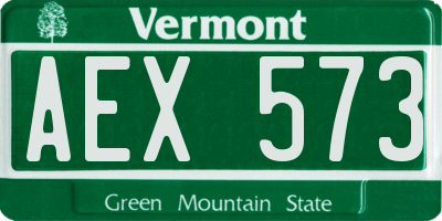 VT license plate AEX573