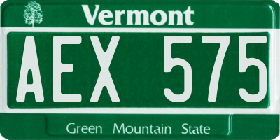 VT license plate AEX575
