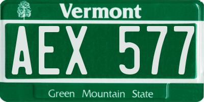 VT license plate AEX577