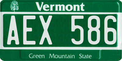 VT license plate AEX586