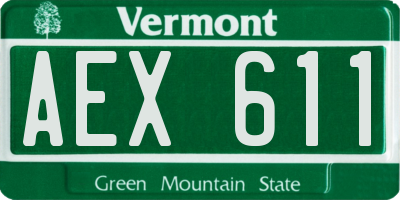 VT license plate AEX611