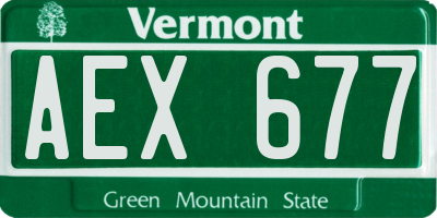 VT license plate AEX677