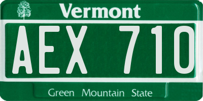 VT license plate AEX710