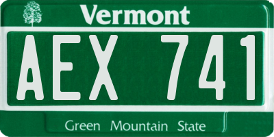 VT license plate AEX741