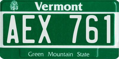 VT license plate AEX761