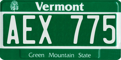VT license plate AEX775