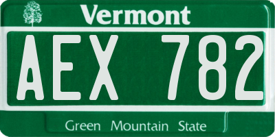 VT license plate AEX782