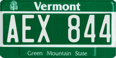 VT license plate AEX844