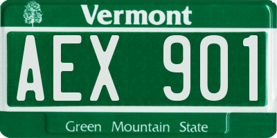 VT license plate AEX901