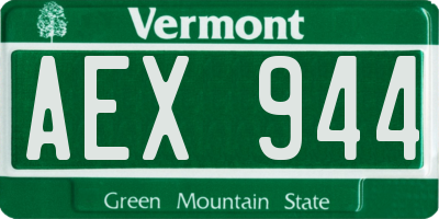 VT license plate AEX944