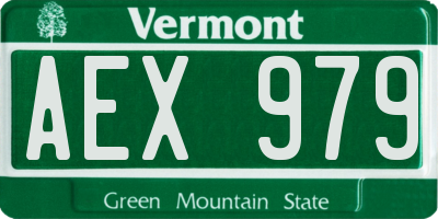 VT license plate AEX979