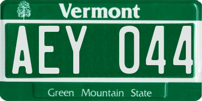 VT license plate AEY044