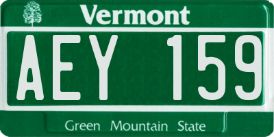 VT license plate AEY159