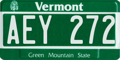 VT license plate AEY272