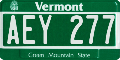 VT license plate AEY277