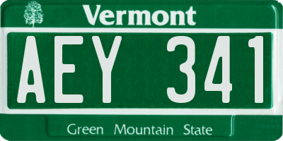 VT license plate AEY341