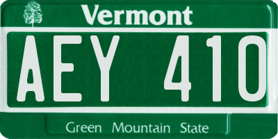 VT license plate AEY410