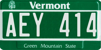 VT license plate AEY414