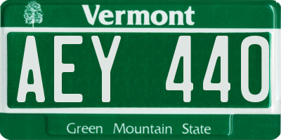 VT license plate AEY440