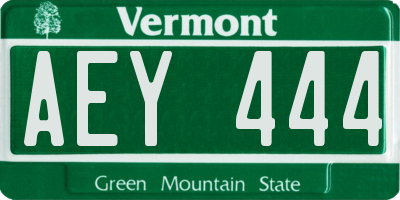 VT license plate AEY444