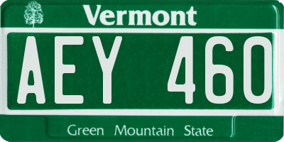 VT license plate AEY460