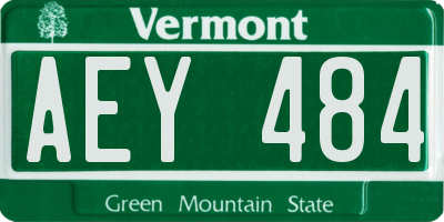 VT license plate AEY484