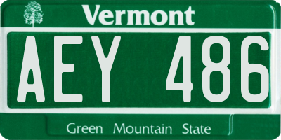VT license plate AEY486