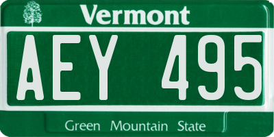 VT license plate AEY495