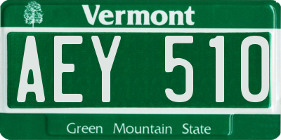 VT license plate AEY510