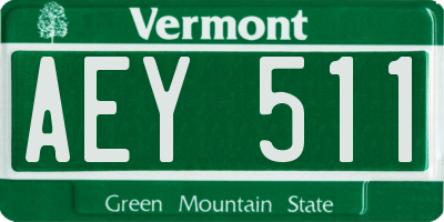 VT license plate AEY511