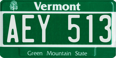 VT license plate AEY513