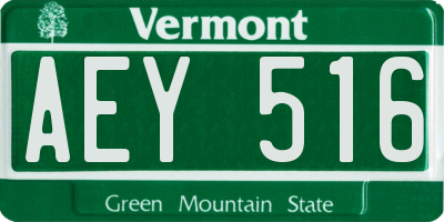 VT license plate AEY516