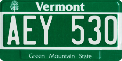 VT license plate AEY530