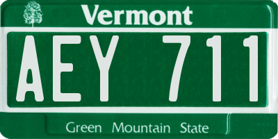 VT license plate AEY711