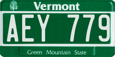 VT license plate AEY779