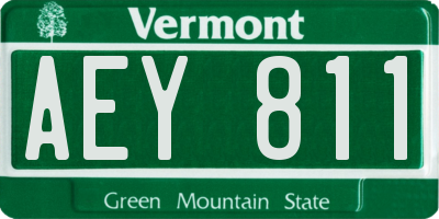 VT license plate AEY811