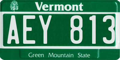 VT license plate AEY813