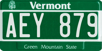 VT license plate AEY879