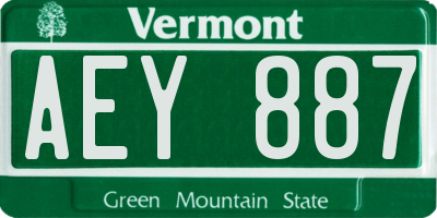 VT license plate AEY887