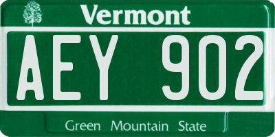 VT license plate AEY902