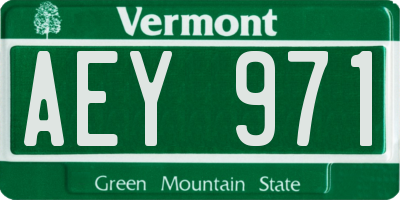 VT license plate AEY971